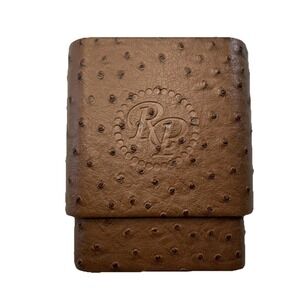 Rocky Patel Premium Ostrich Leather Cedar Lined Case Travel Carrier
